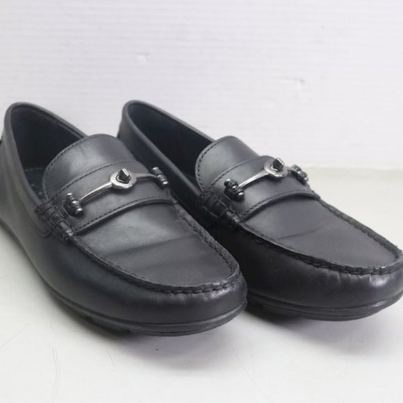 COACH BLACK LEATHER MEN'S LOAFER SIZE 7 - Picture 1 of 6